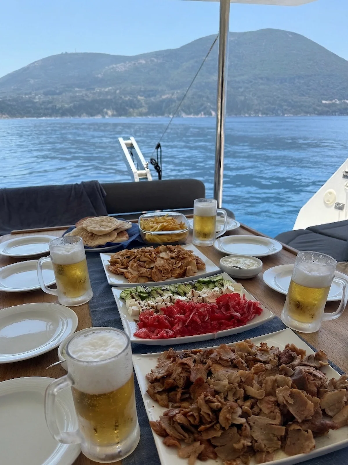 Table setting at sea